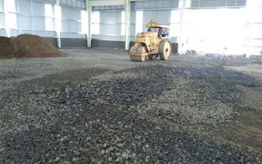 Flooring Base Work for Industrial Building at Tainwala Holdings, Pvt. Ltd. Gonde, Nashik